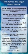 Ich trete in den Segen Gottes hinein
